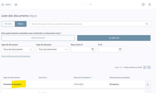 Information que les cotisations sont bien payées