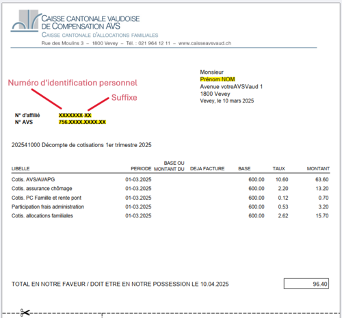 Trouver les informations sur ma facture